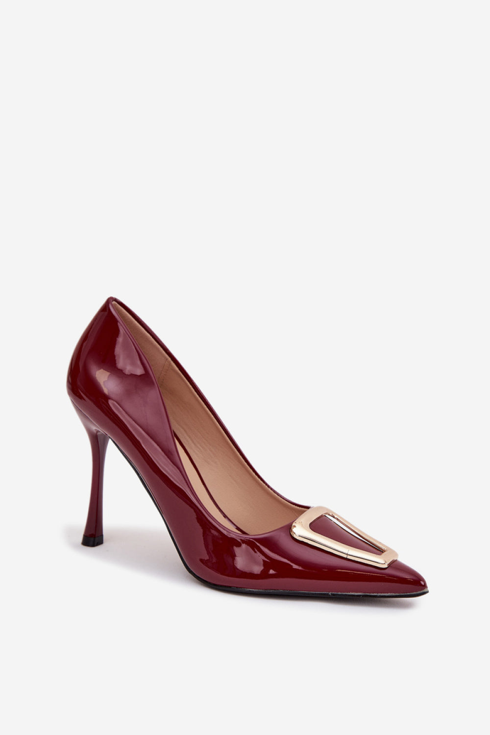 Step In Style Paivelle Burgundy Faux Leather High Heels - view 2