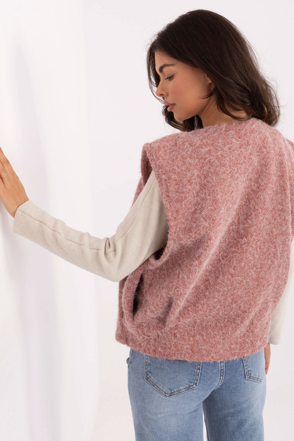 Rue Paris Dark Pink Gilet - view 3