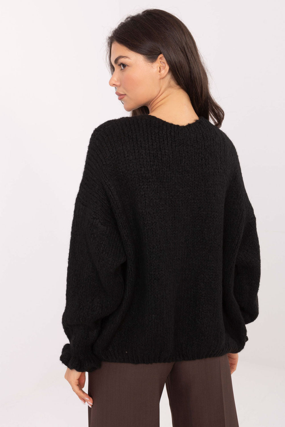 Rue Paris Black Long Sleeve Cardigan - view 3