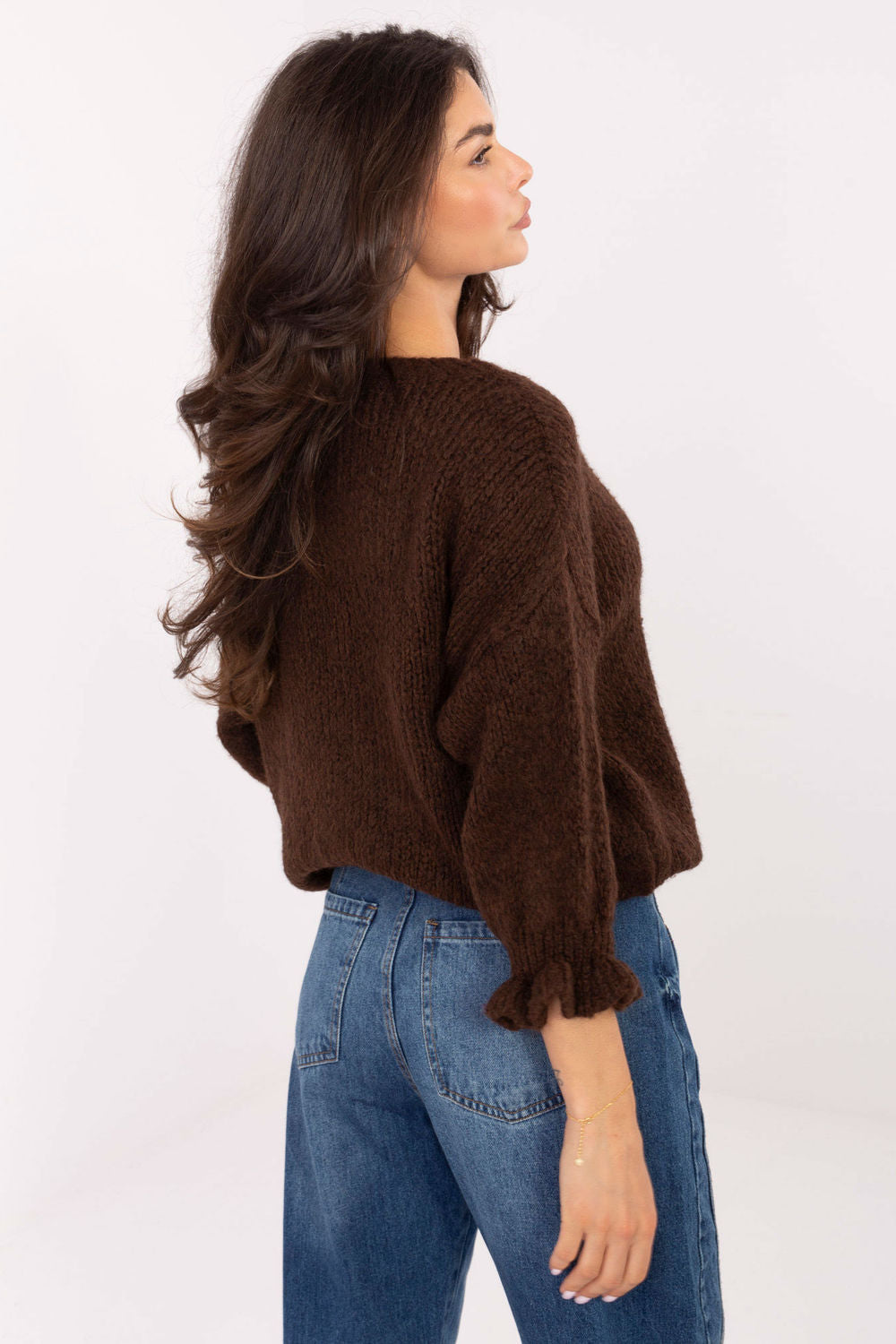 Italy Moda Dark Brown Jumper - view 3