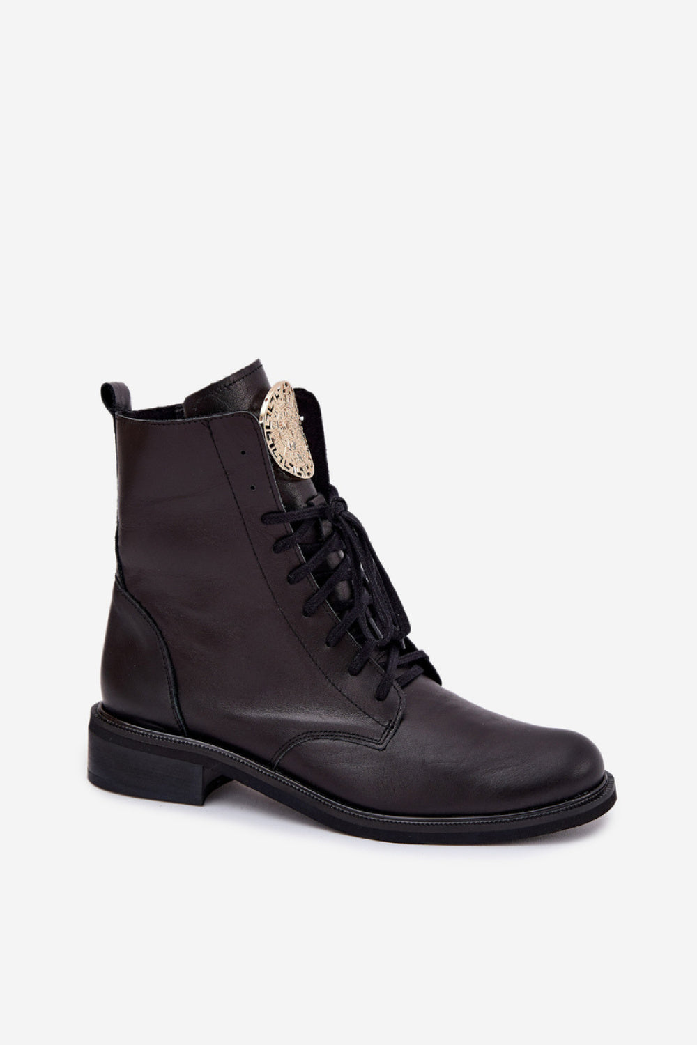 Step In Style Zazoo Black Leather Flat Boots - view 2