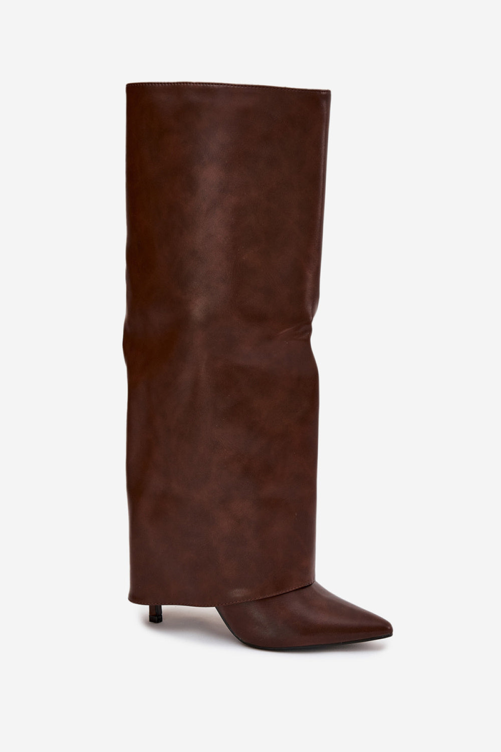 Step In Style Tamonia Chocolate Faux Leather Heeled Ankle Boots - view 2