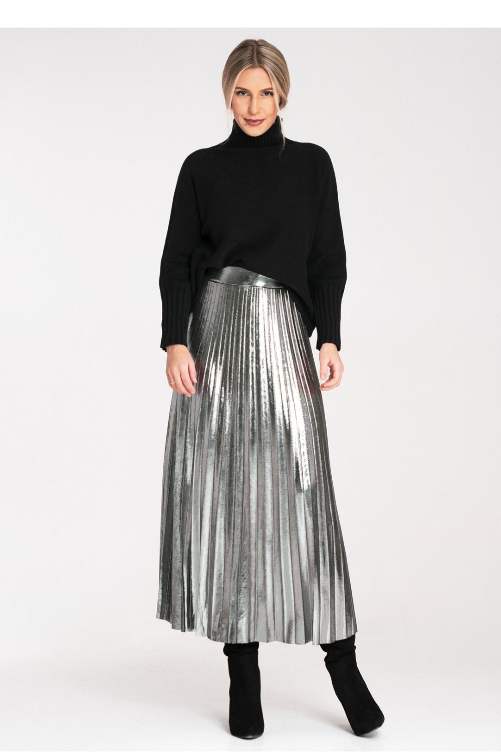 Figl Black Long Sleeve Roll Neck Jumper - view 2