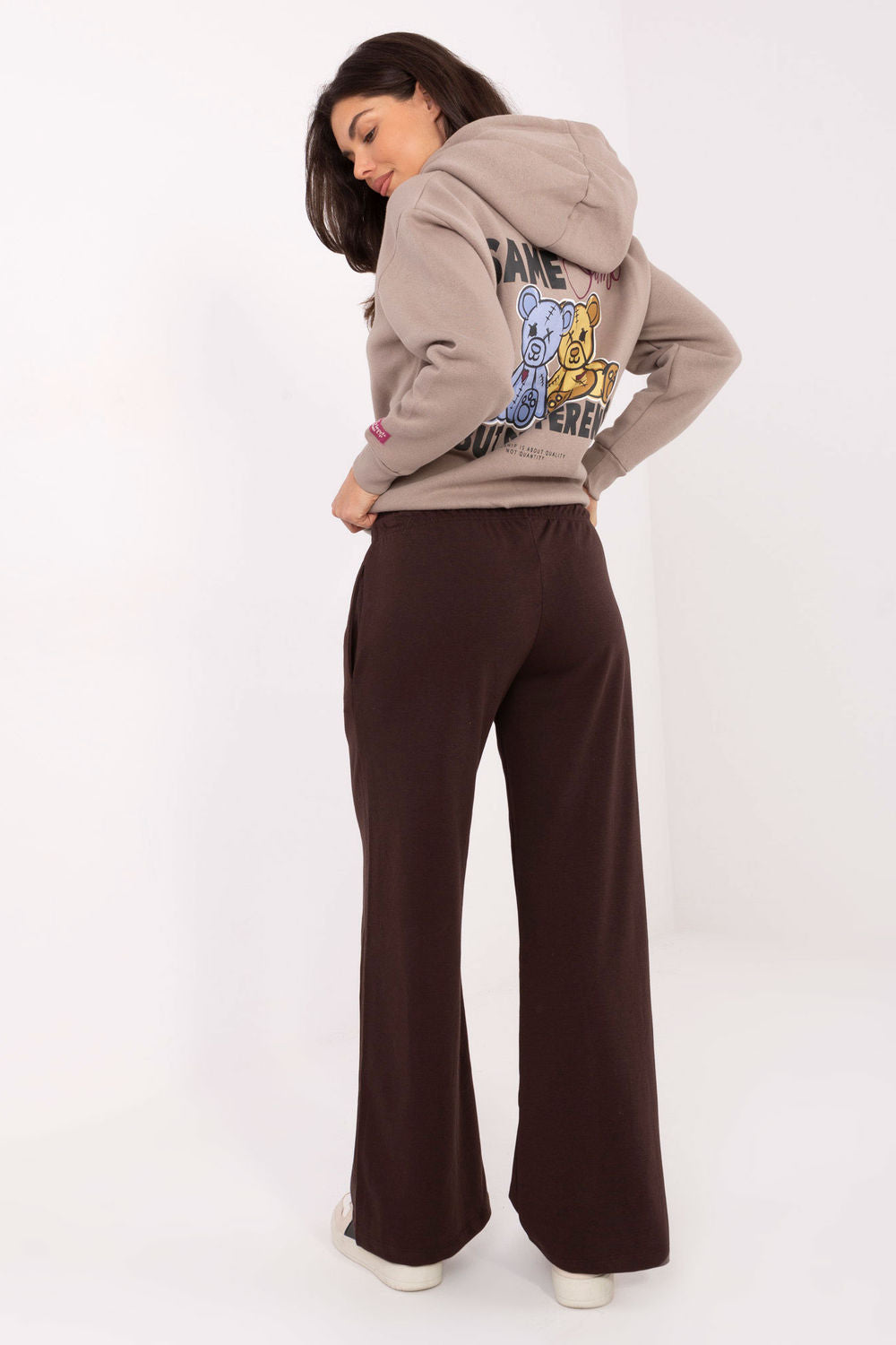 Relevance Dark Brown Cotton Joggers - view 3