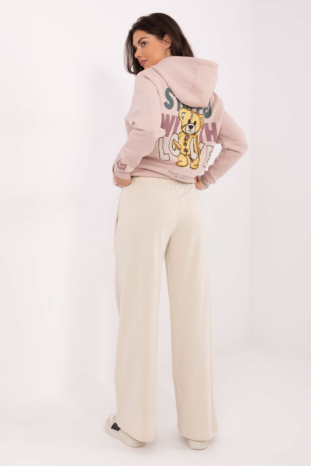 Relevance Light Beige Cotton Joggers - view 3
