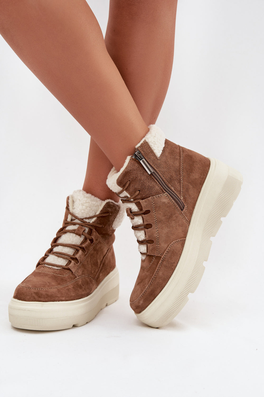 Step In Style Vinceza Camel Suede Platform Snow Boots - view 3