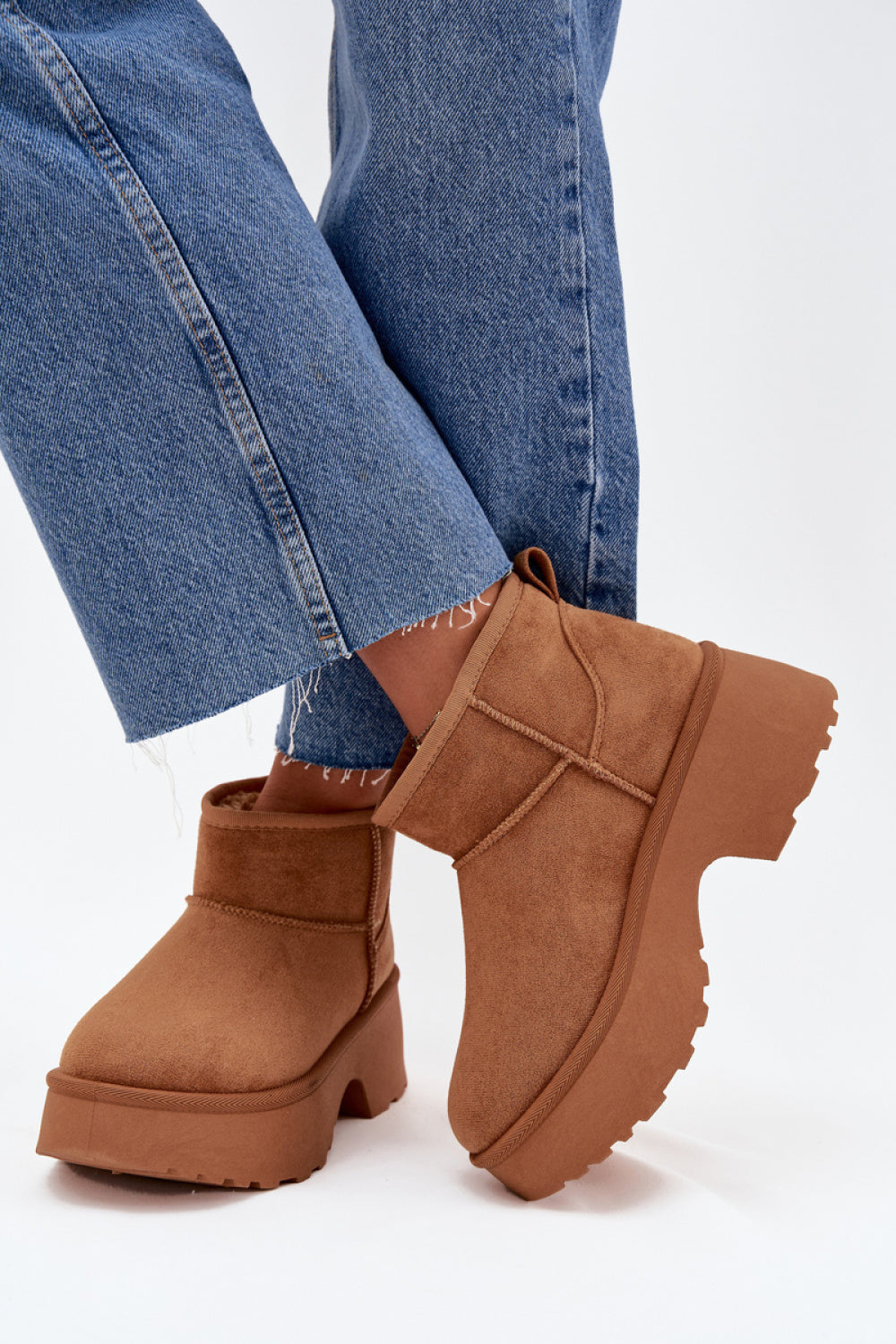Step In Style Mavelle Camel Faux Suede Platform Snow Boots - view 3