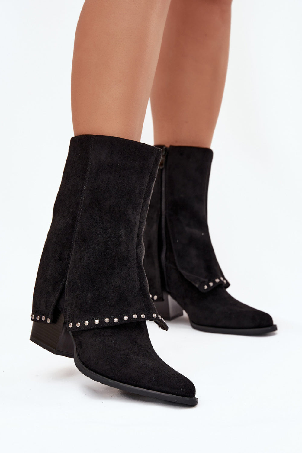 Step In Style Vinceza Black Heeled Ankle Boots