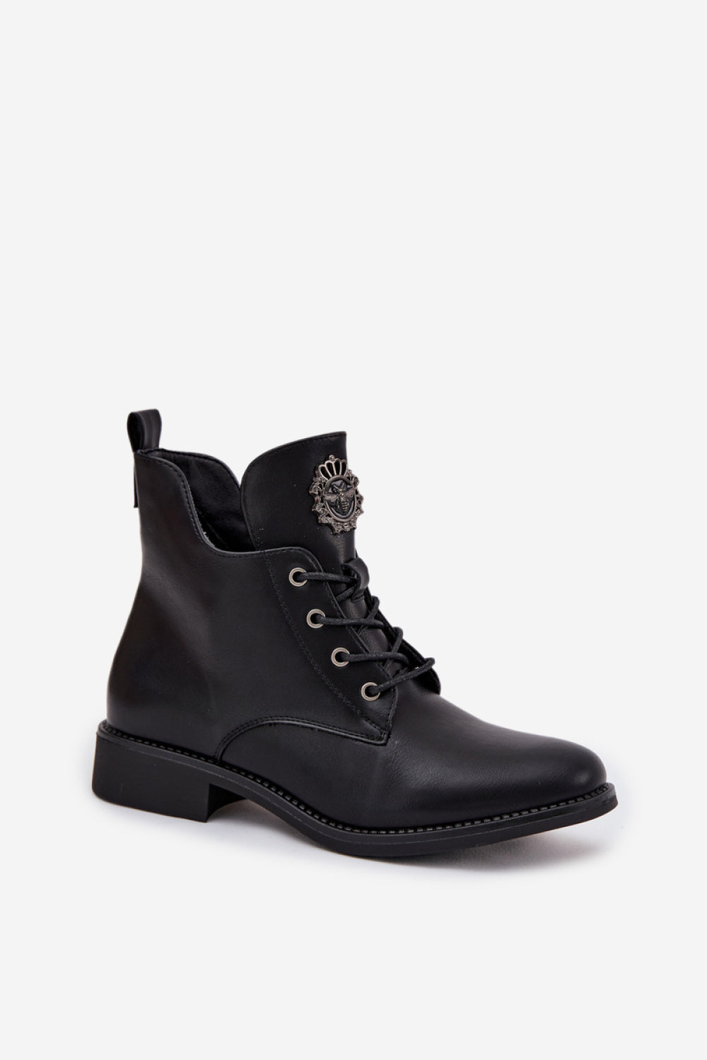 Step In Style Cylira Black Faux Leather Flat Boots - view 2