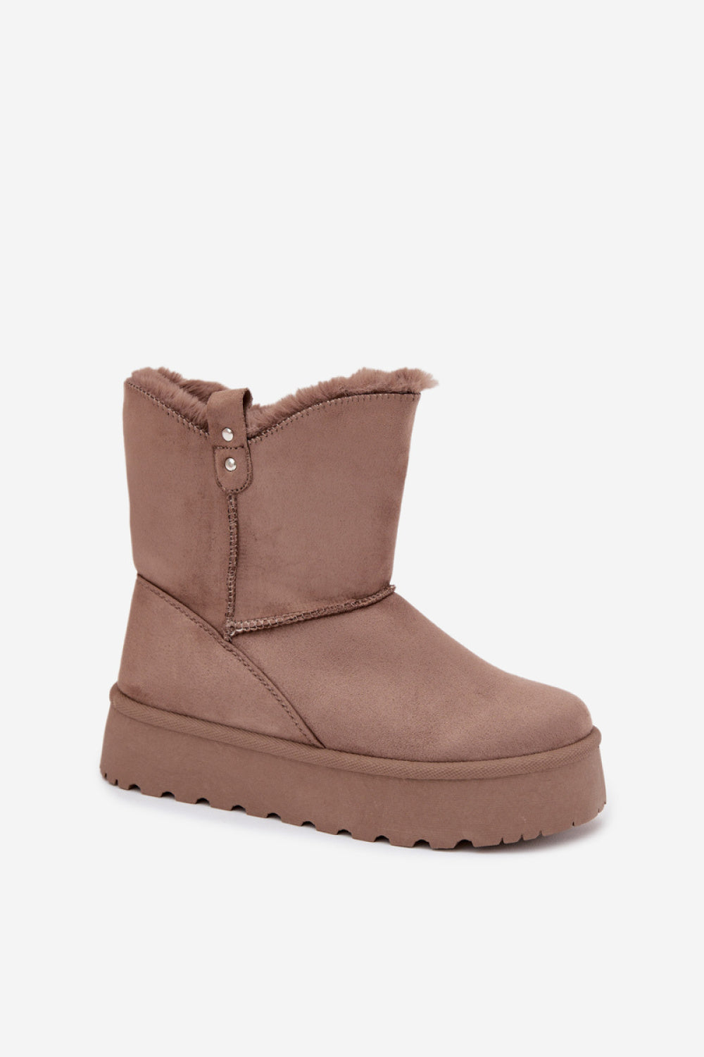Step In Style Evelira Dark Beige Faux Suede Platform Snow Boots - view 2