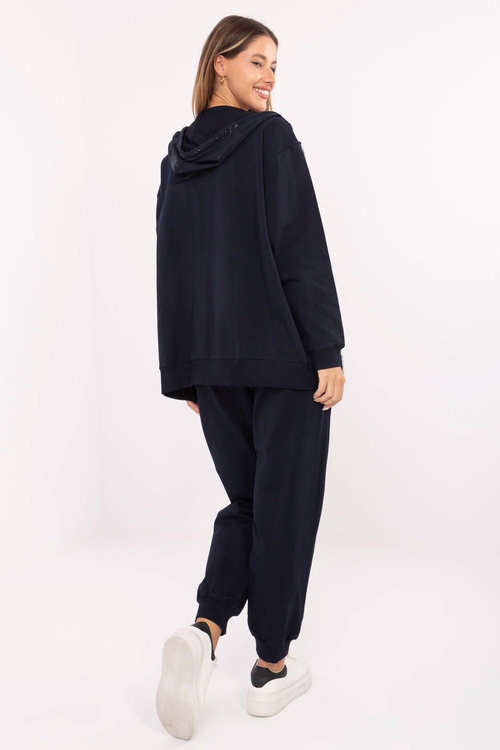 Relevance Navy High Waisted Cotton Co-Ord Set - view 3