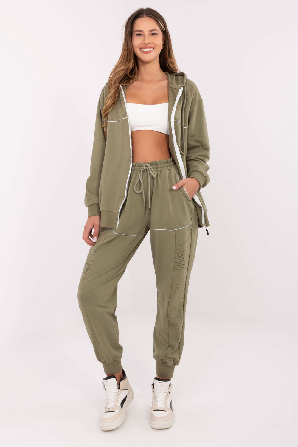 Relevance Khaki High Waisted Cotton Co-Ord Set