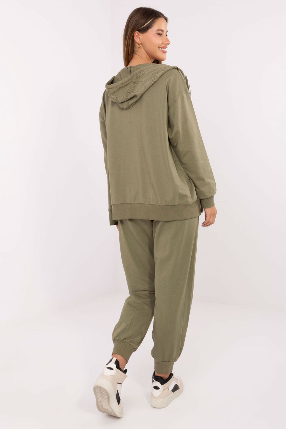 Relevance Khaki High Waisted Cotton Co-Ord Set - view 3