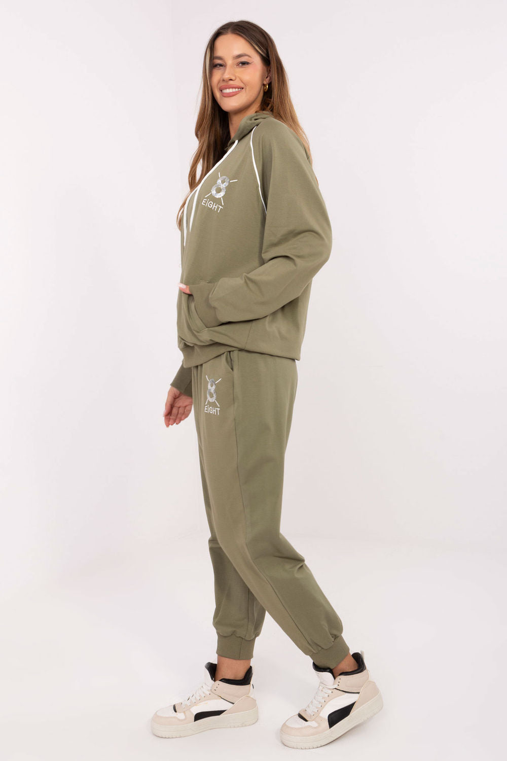 Relevance Khaki High Waisted Long Sleeve Co-Ord Set - view 2