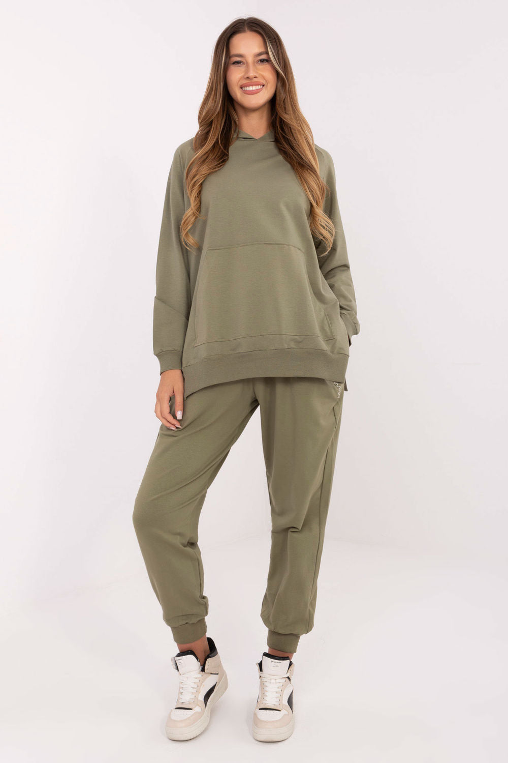 Relevance Khaki Oversized Hooded Sweatshirt - view 2