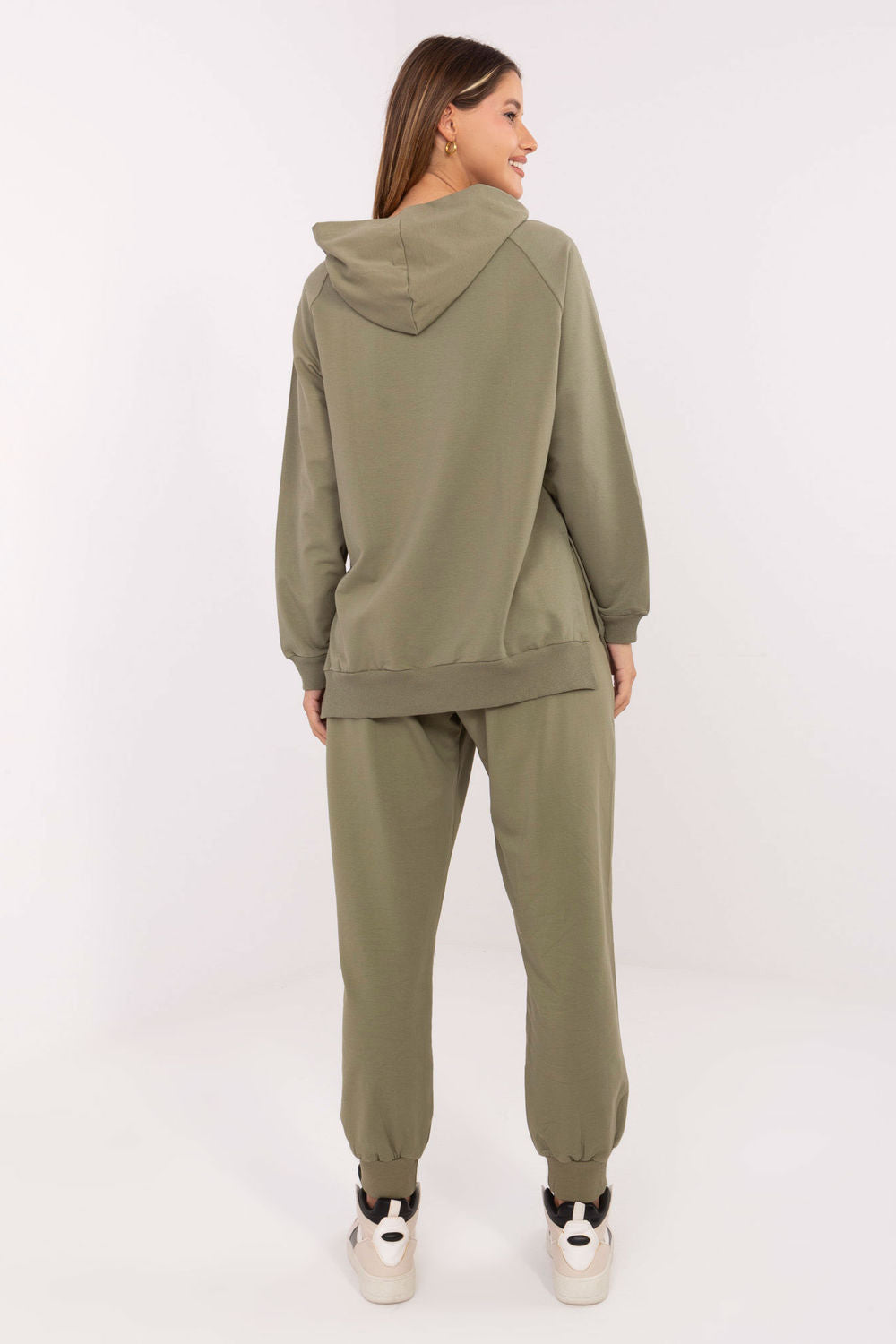 Relevance Khaki Oversized Hooded Sweatshirt - view 3
