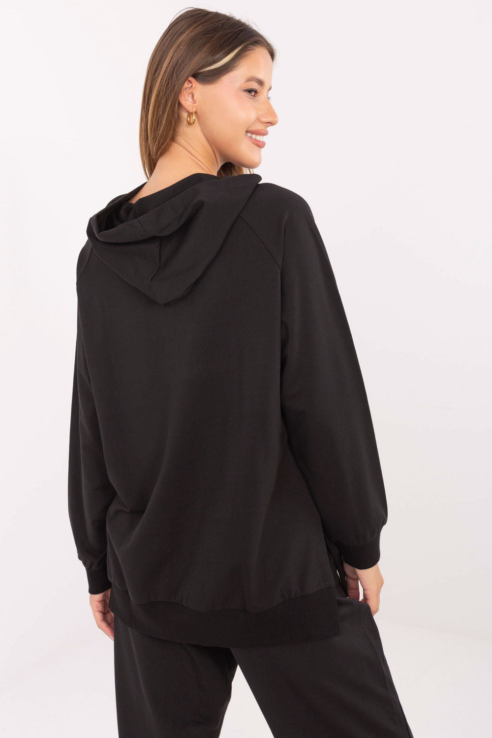 Relevance Black Oversized Hooded Sweatshirt - view 3