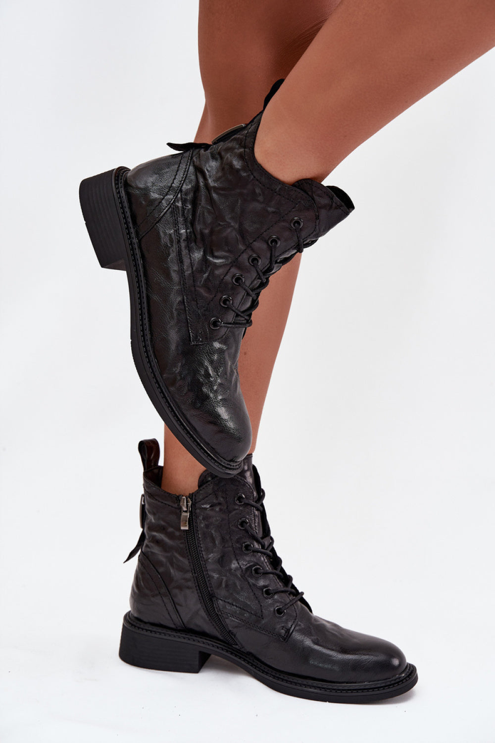 Step In Style Artiker Black Leather Boots