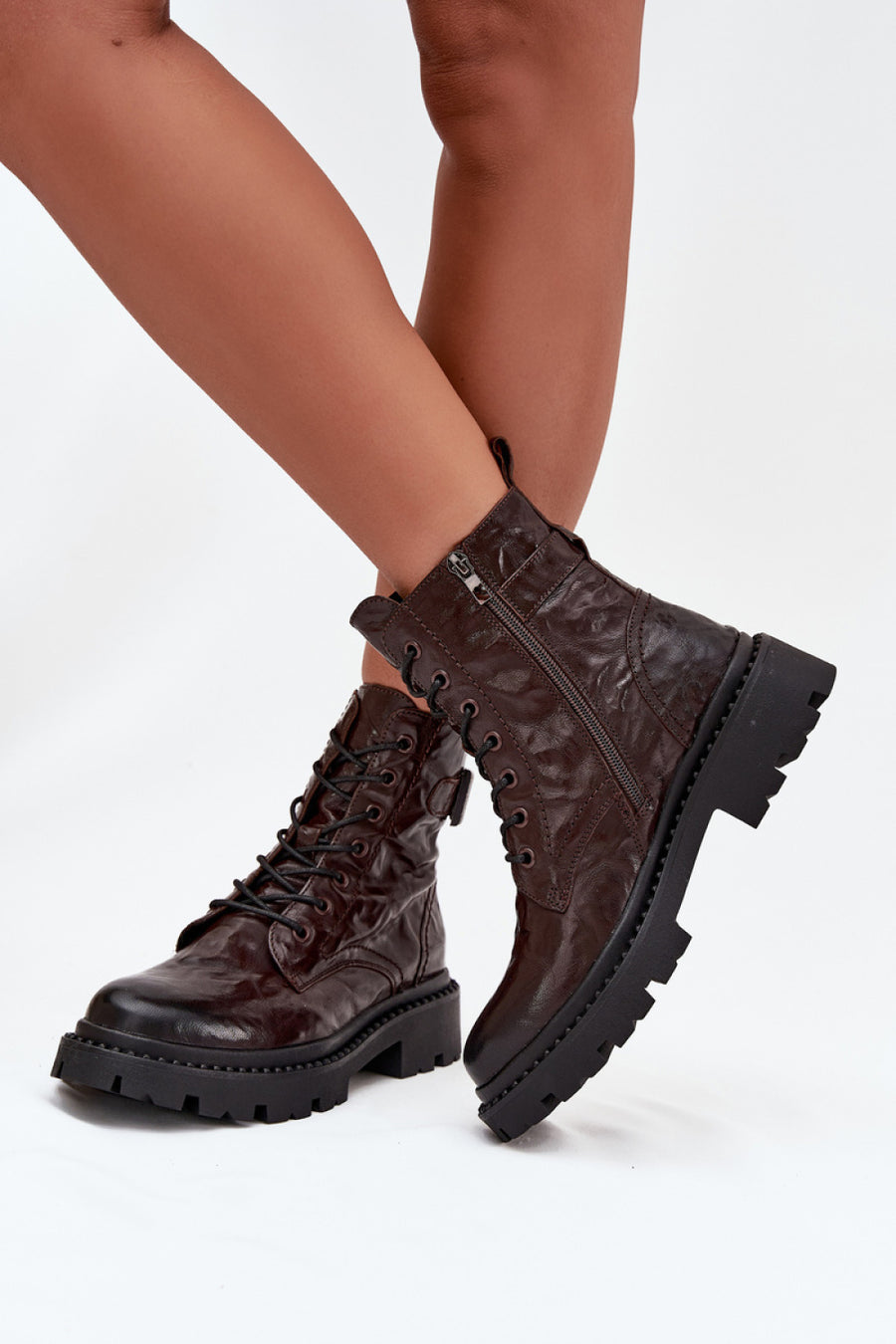 Step In Style Artiker Chocolate Leather Warm Lined Boots