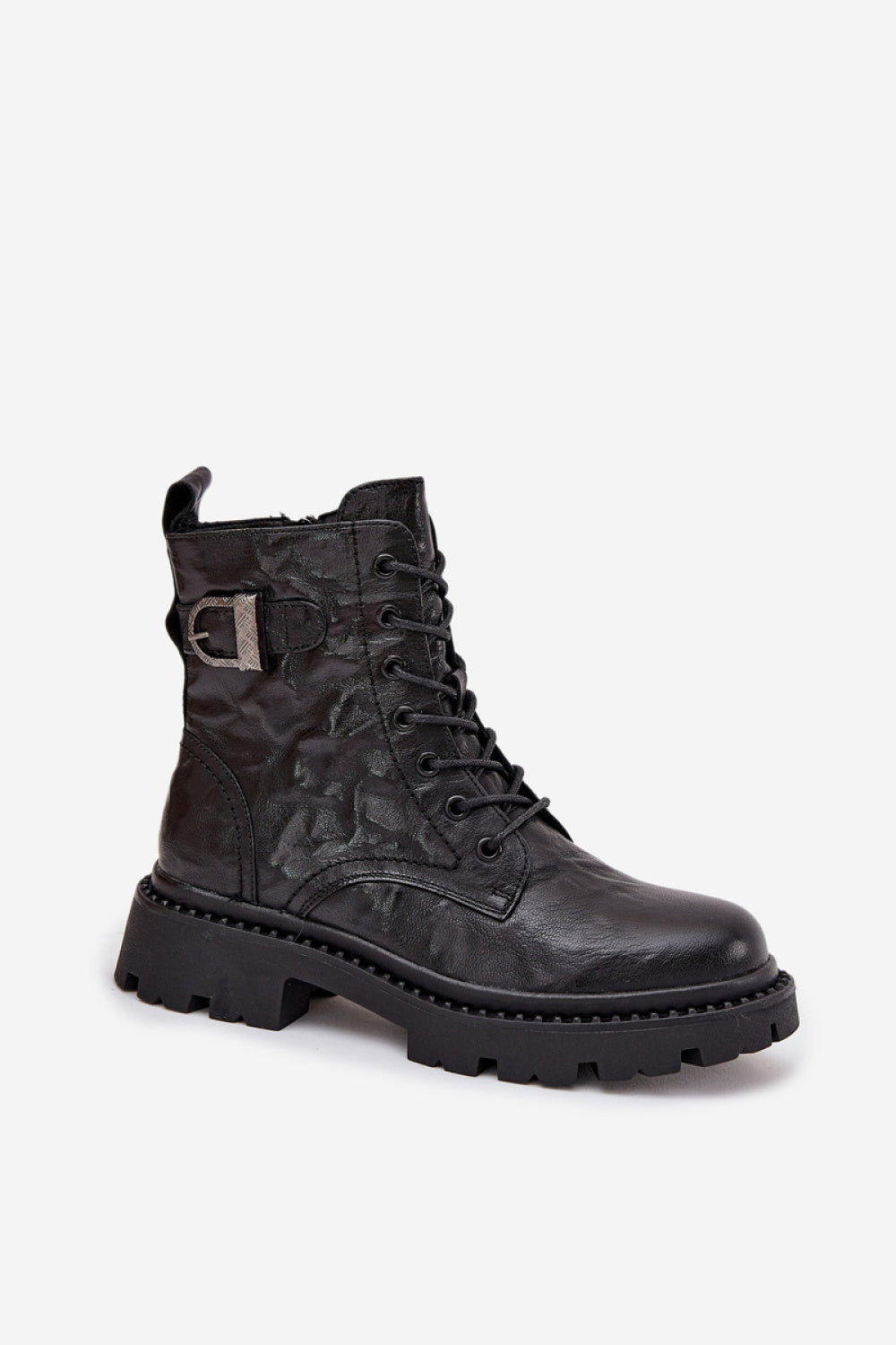 Step In Style Artiker Black Leather Warm Lined Boots with Zip - view 2