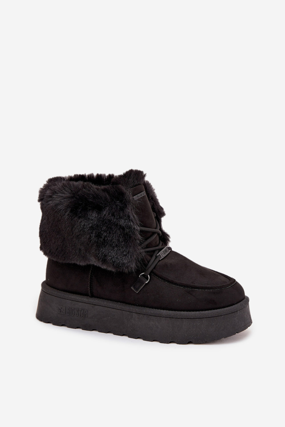 Step In Style Black Faux Suede Platform Snow Boots - view 2