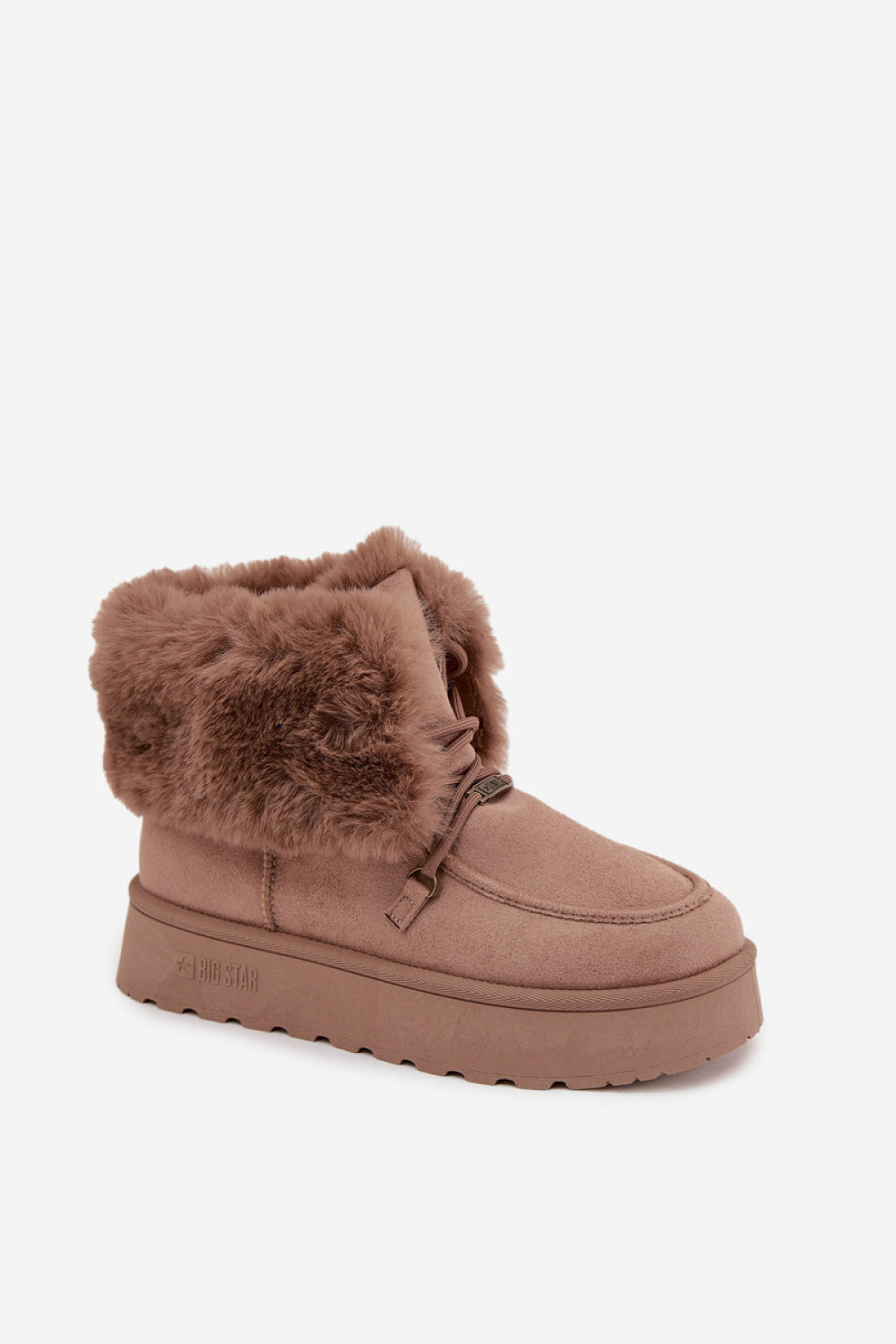 Step In Style Beige Faux Suede Platform Snow Boots - view 2