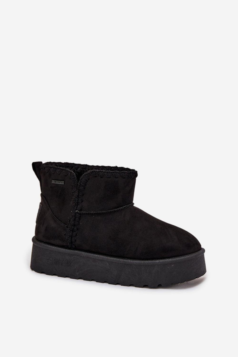 Step In Style Black Faux Suede Warm Lined Snow Boots - view 2