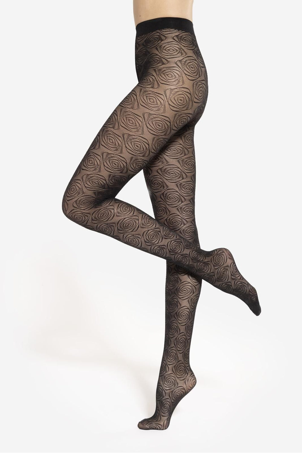 Gatta Arabesca Black Floral Tights - view 2