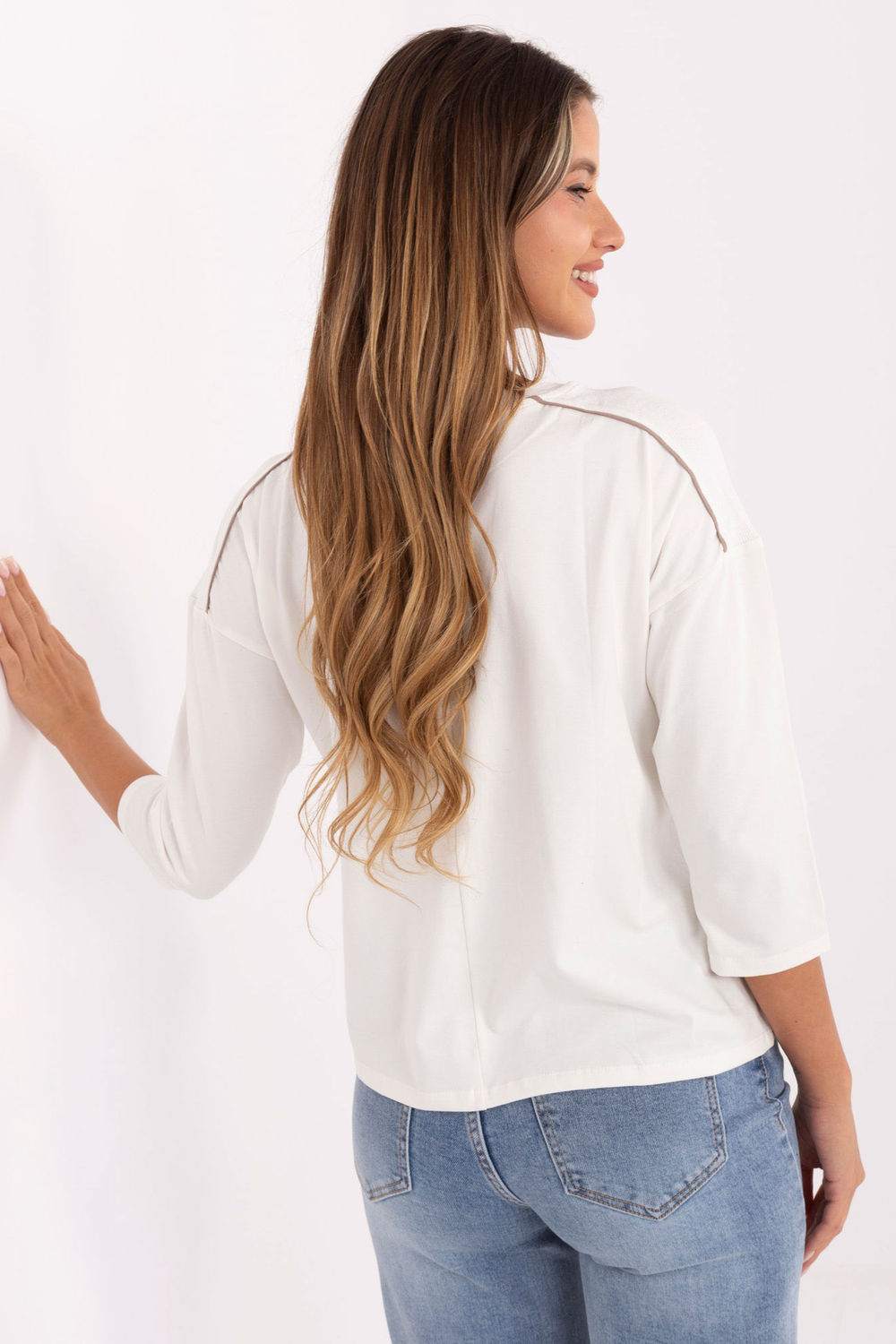 Relevance Ecru Cotton Blouse - view 3