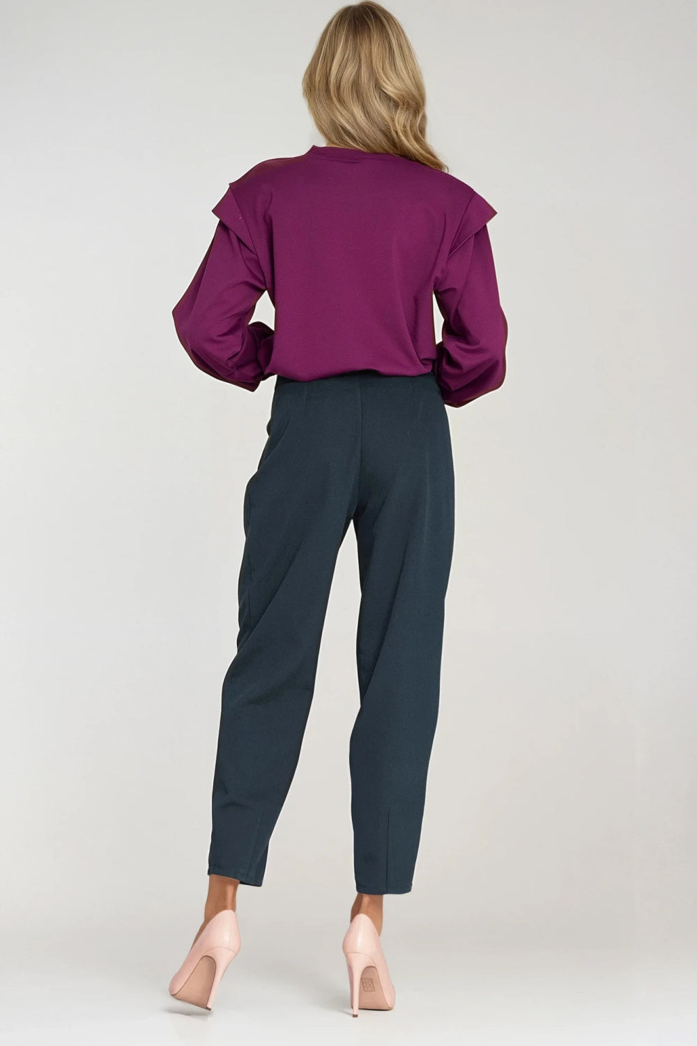 Nife Bluza Purple Oversized Long Sleeve Sweatshirt - view 3