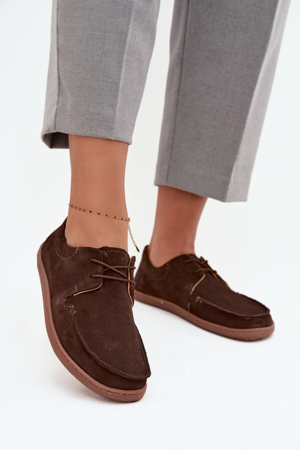 Step In Style Zazoo Chocolate Suede Barefoot Shoes