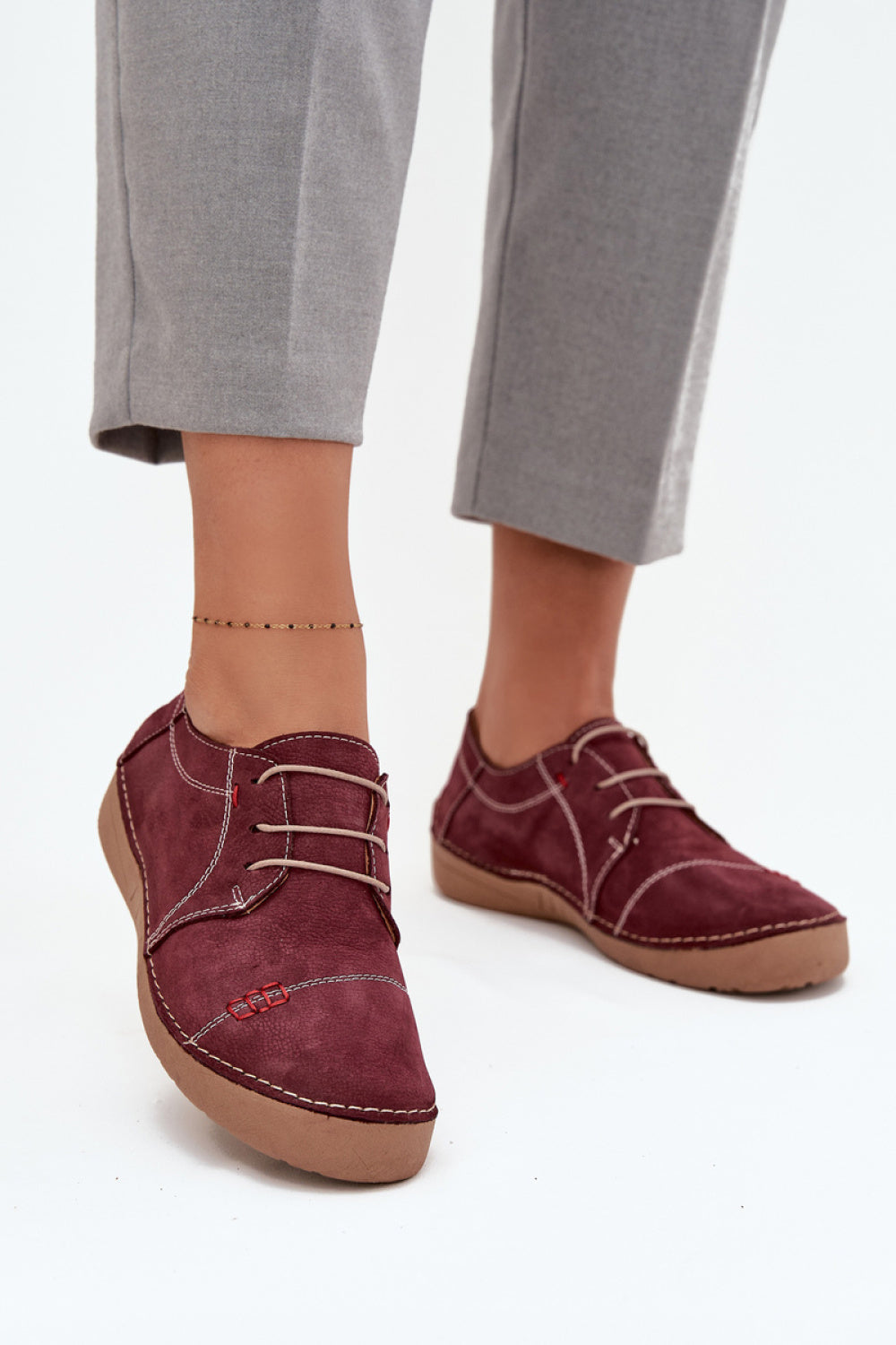 Step In Style Artiker Burgundy Leather Shoes