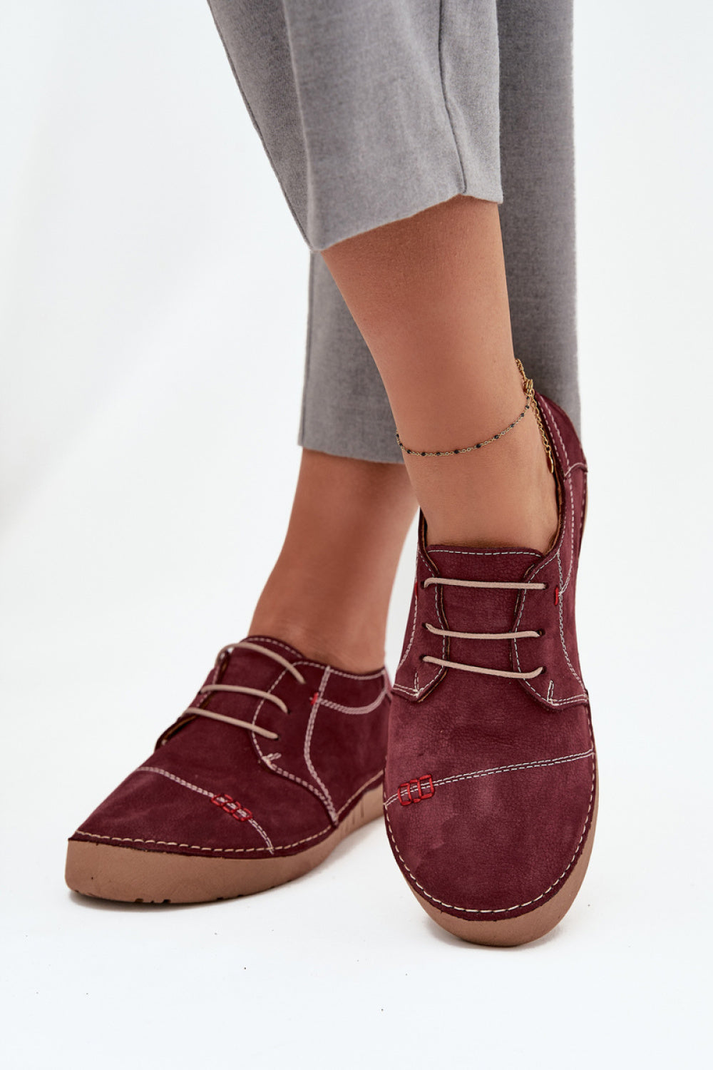Step In Style Artiker Burgundy Leather Shoes - view 3