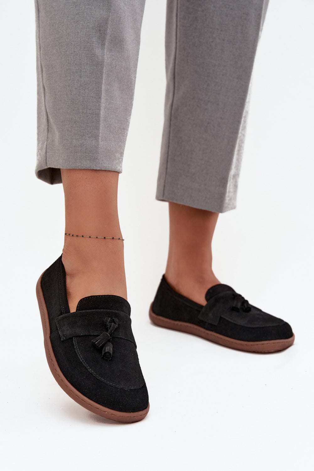 Step In Style Zazoo Black Suede Moccasins