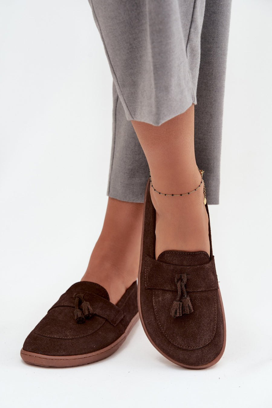 Step In Style Zazoo Chocolate Suede Moccasins