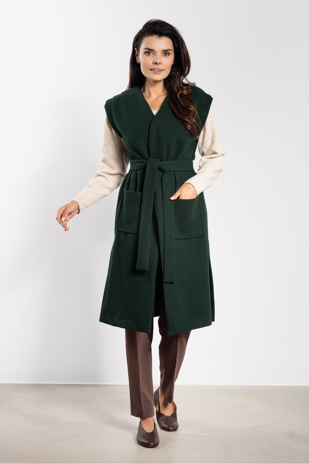 Awama Bottle Green Gilet