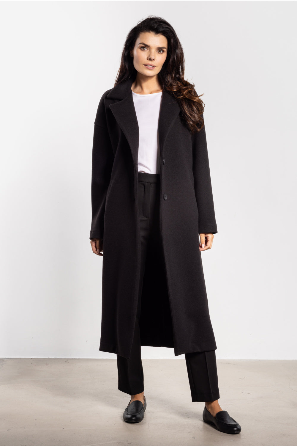 Awama Black Midi Coat - view 2