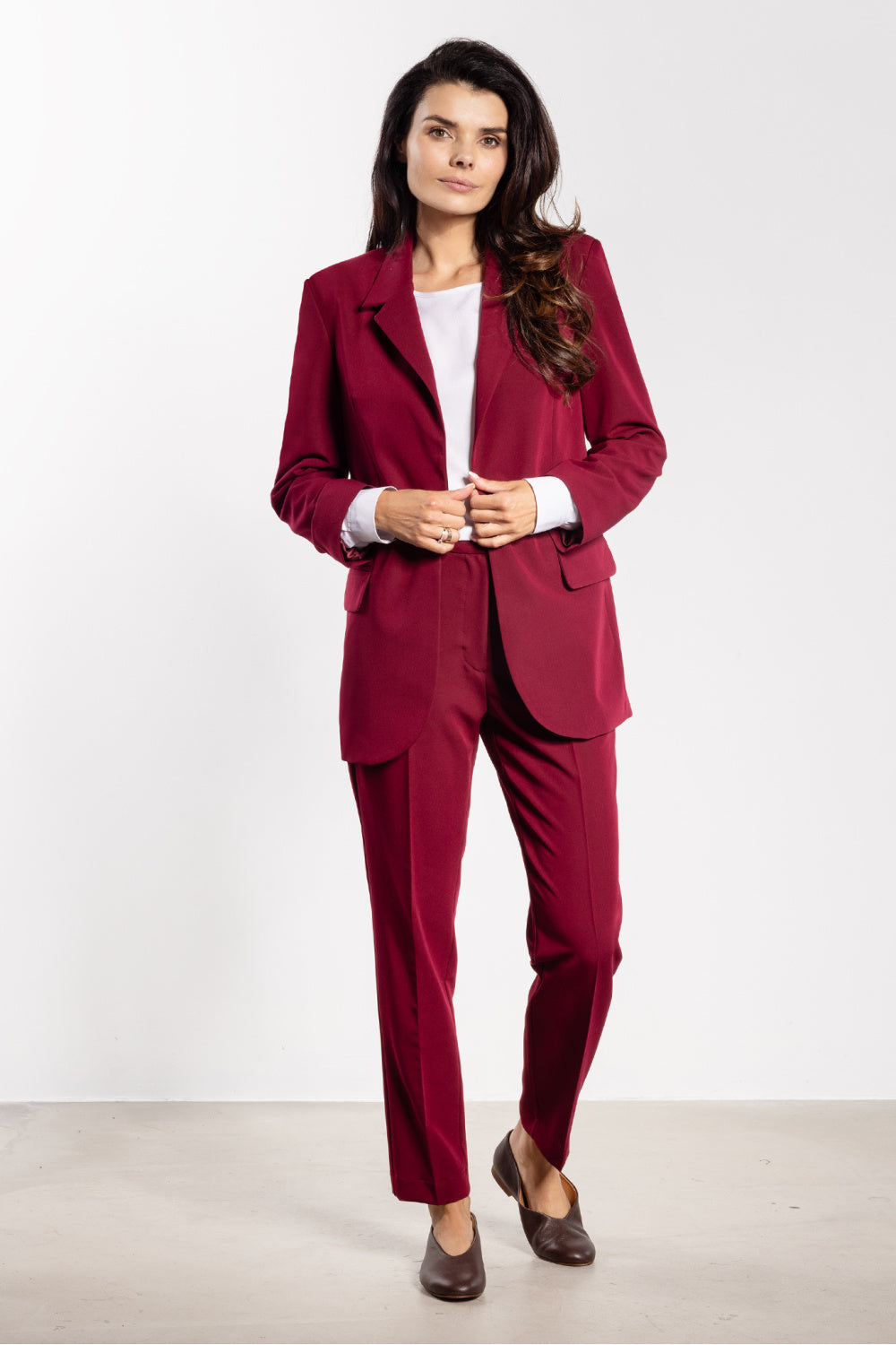 Awama Claret Button Front Jacket - view 2