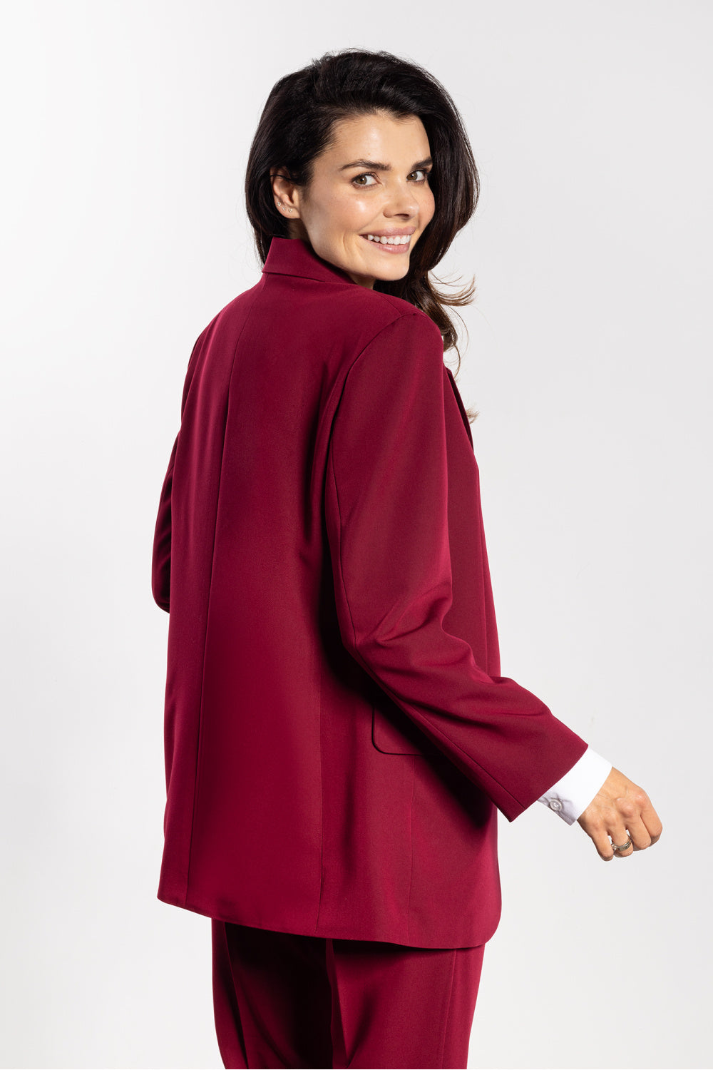 Awama Claret Button Front Jacket - view 3