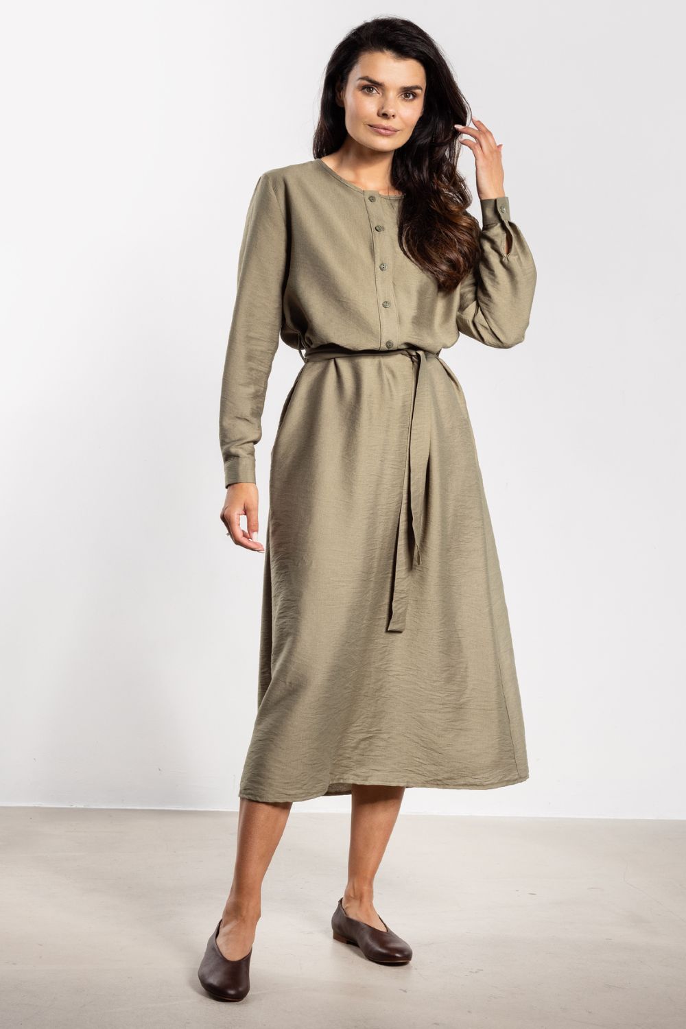 Awama Sage Maxi Long Sleeve Dress - view 2