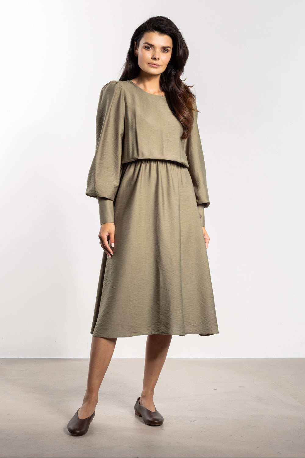Awama Sage Midi Long Sleeve Dress - view 2