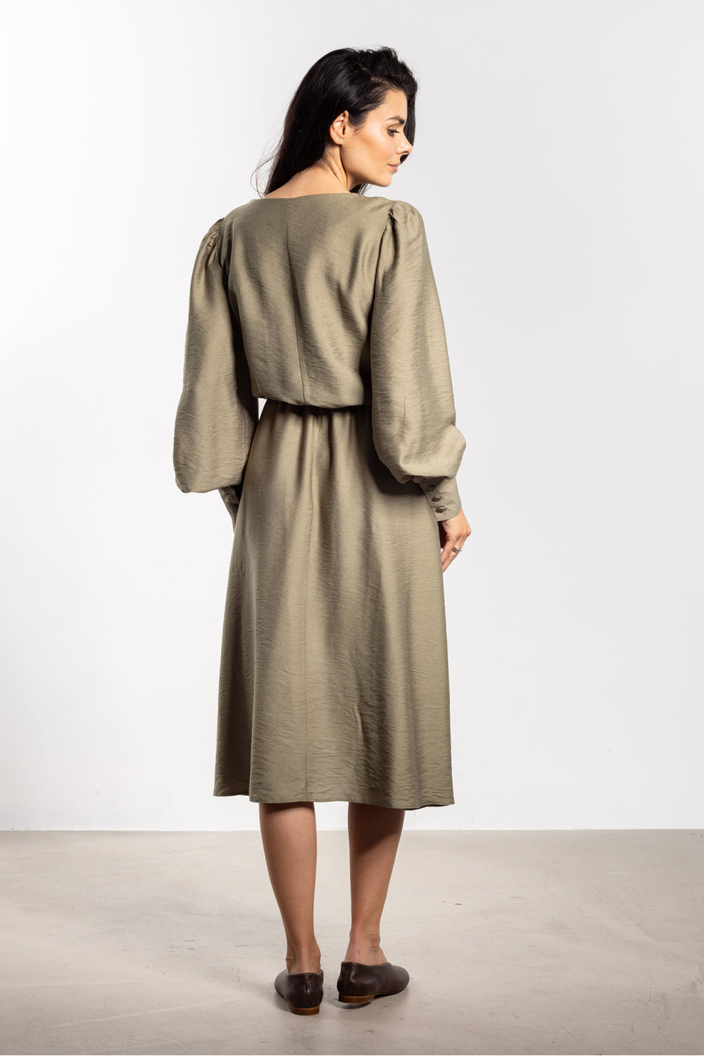 Awama Sage Midi Long Sleeve Dress - view 3