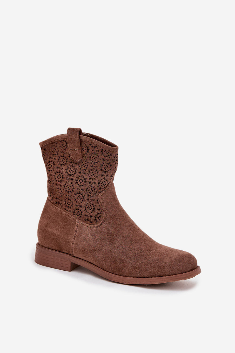 Step In Style Brown Faux Suede Flat Boots - view 2