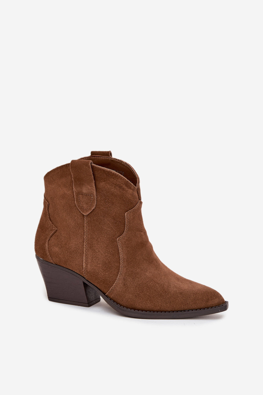 Step In Style Beretta Camel Suede Heeled Ankle Boots - view 2