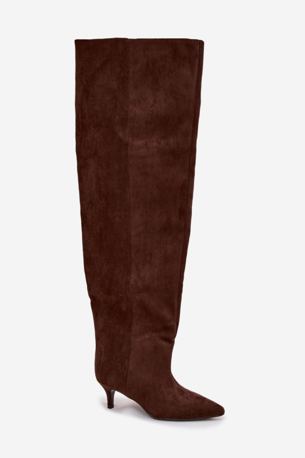 Step In Style Ysolienne Chocolate Faux Suede Heeled Ankle Boots - view 2