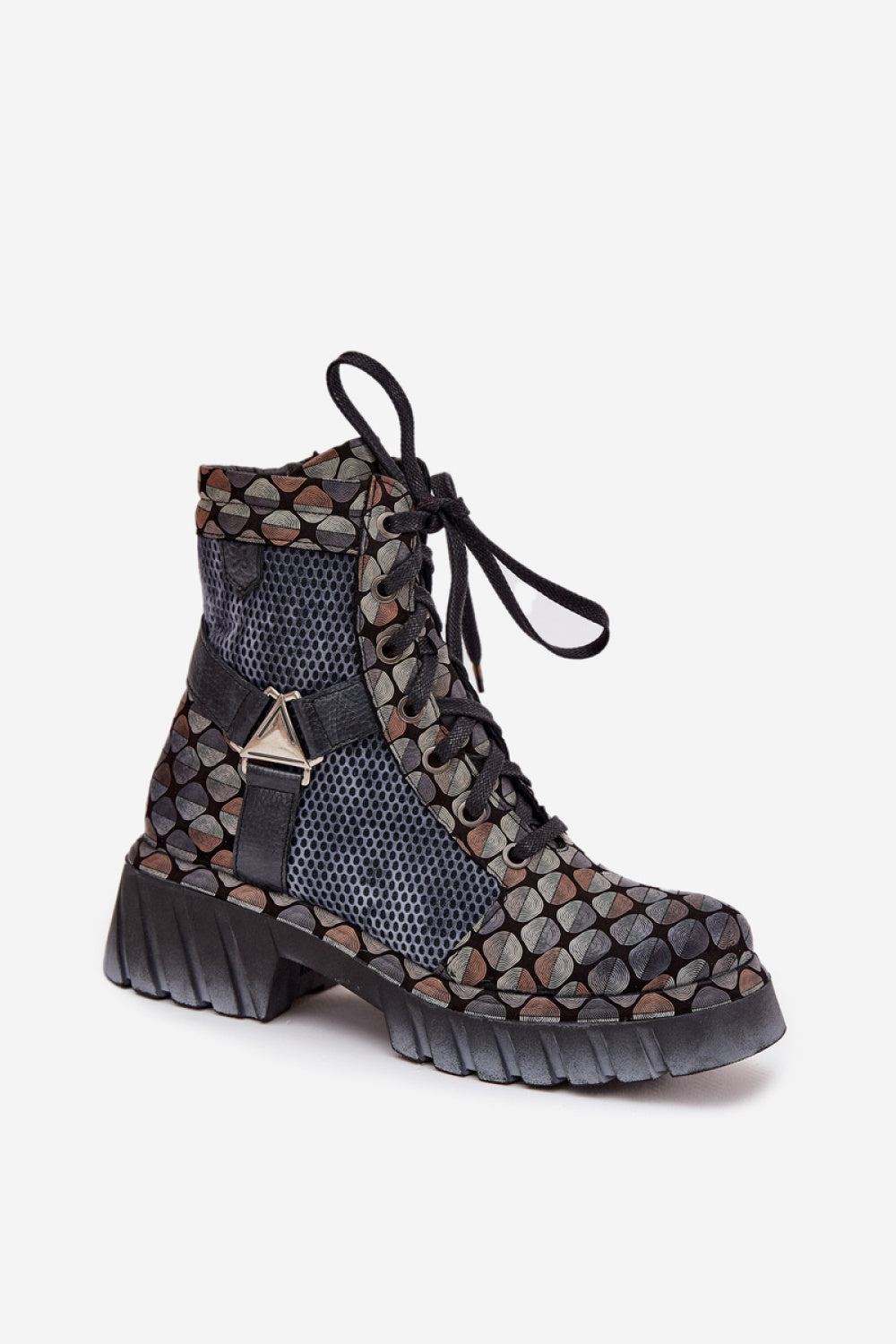 Step In Style Maciejka Multicolour Leather Platform Ankle Boots - view 2