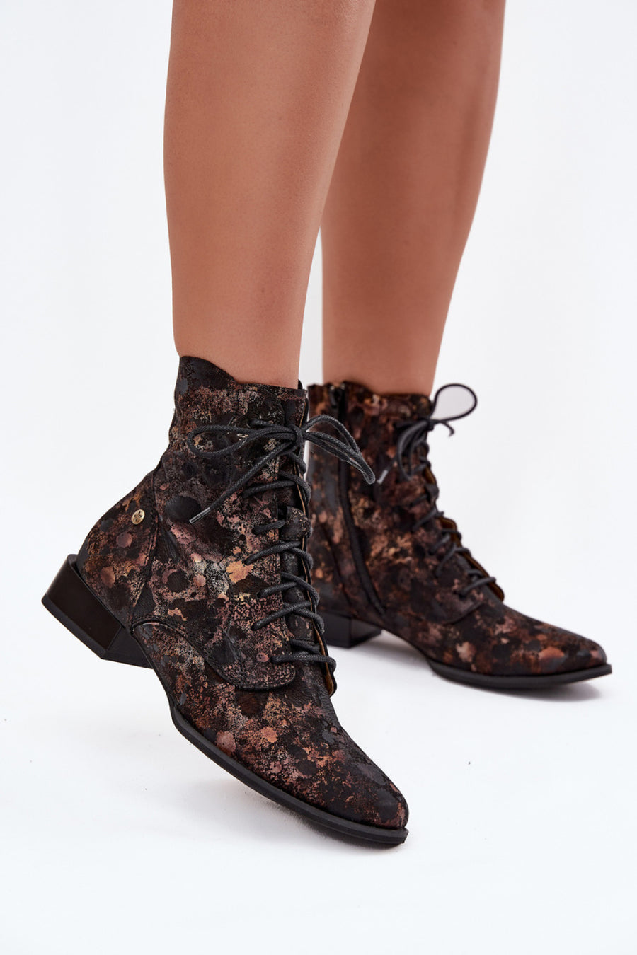 Step In Style Maciejka Gold Suede Flat Boots