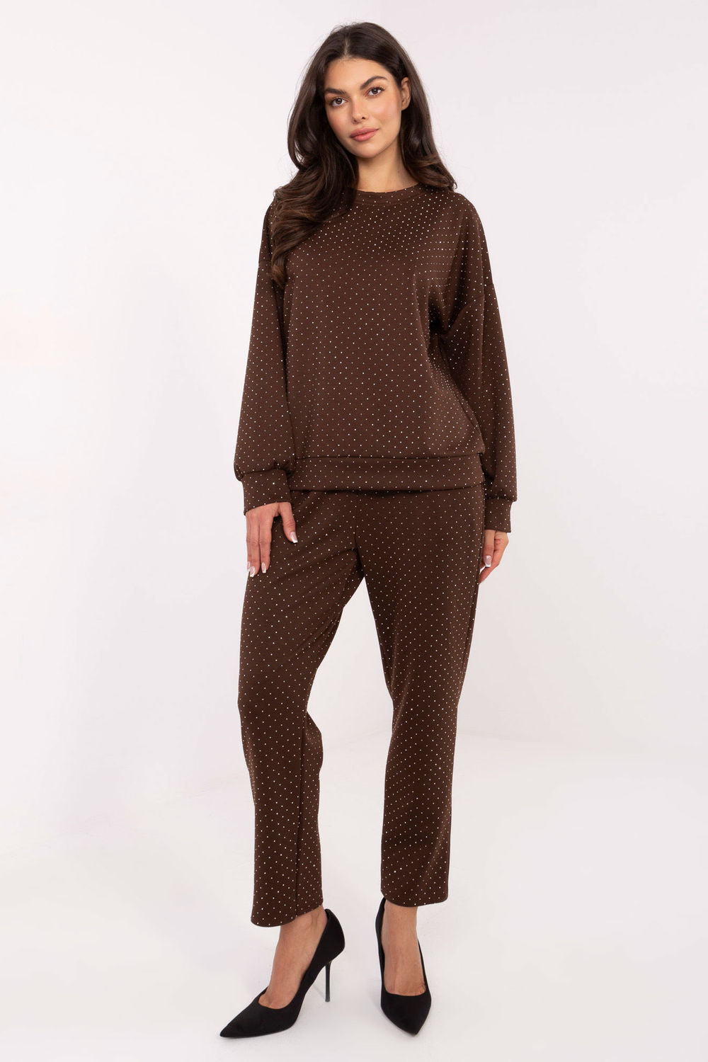 Rue Paris Brown High Waisted Co-Ord Set