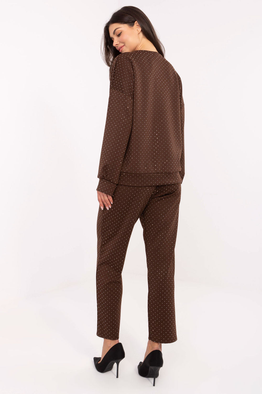 Rue Paris Brown High Waisted Co-Ord Set - view 3