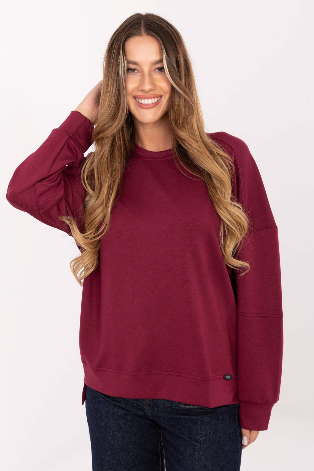 Relevance Burgundy Long Sleeve Sweatshirt